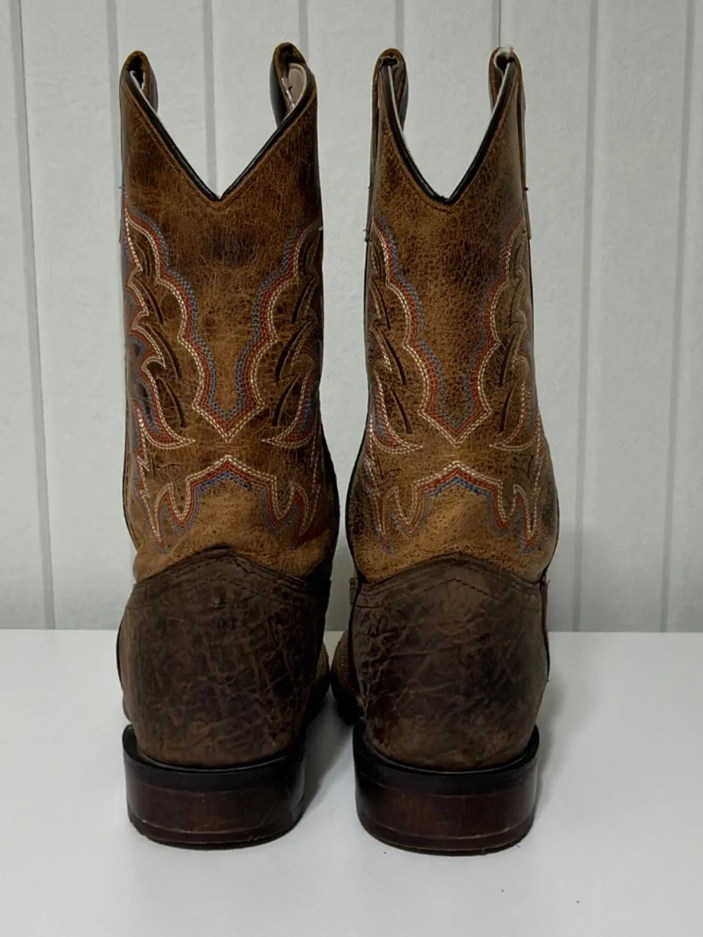 Kid's Old West Square Toe Cowboy Boots